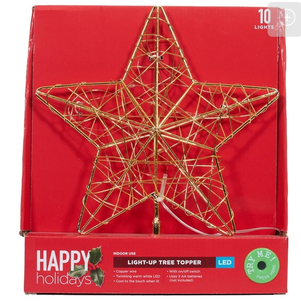 Star Christmas Tree Light Up Topper